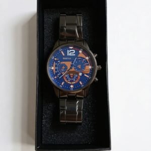 Montre hommes acier noir