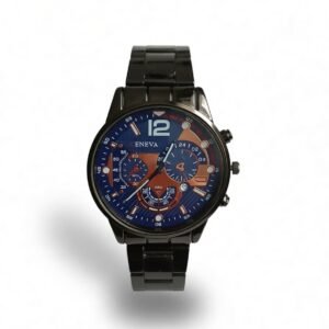 Montre hommes acier noir